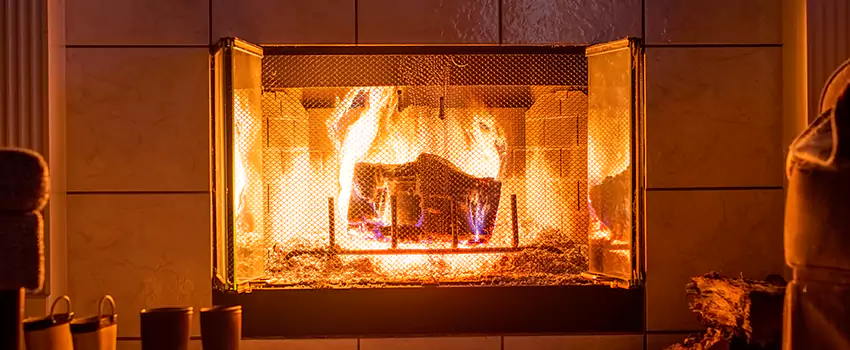 Mendota Hearth Landscape Fireplace Installation in Lebanon, Oregon